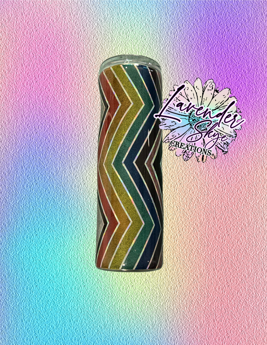 RTS 30oz Skinny {Rainbow Diamonds}