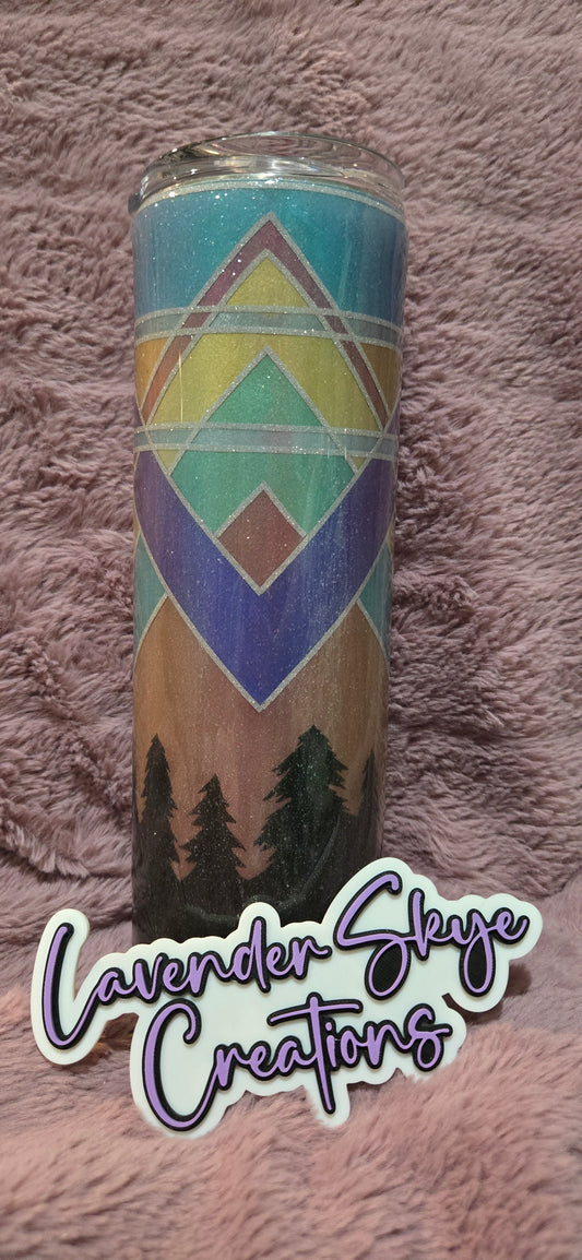 RTS 30oz Skinny {Triangles & Treeline}