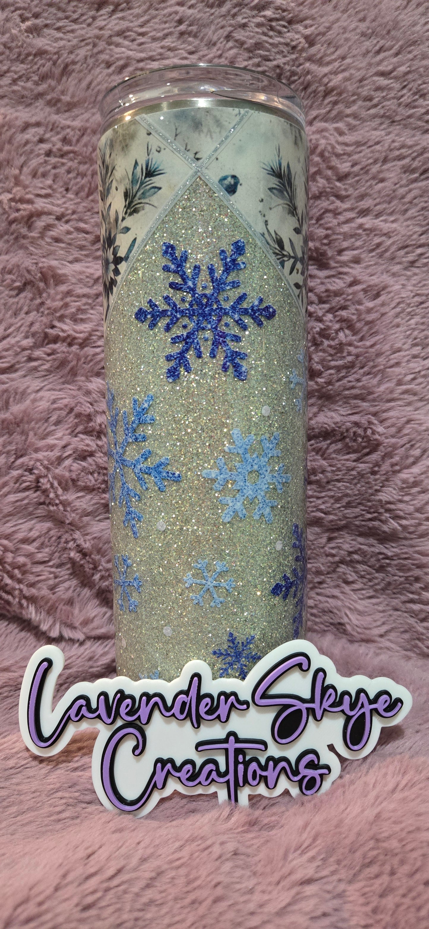 RTS 30oz Skinny {Winter Snowflakes}