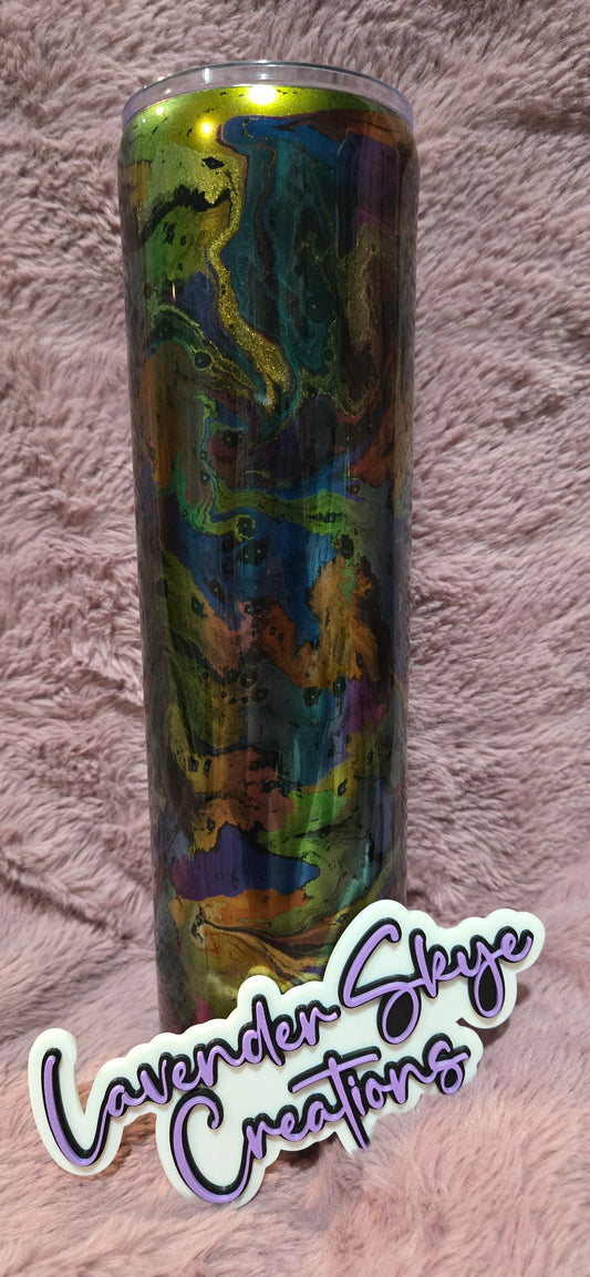 RTS 32oz Hydrofit {Chrome Ink Swirl}