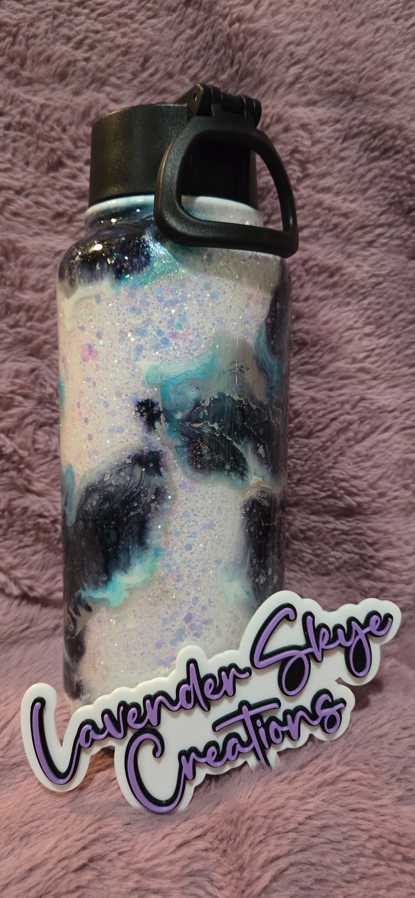 32oz Hydro {Galactic Ink Swirl w/ Glow}