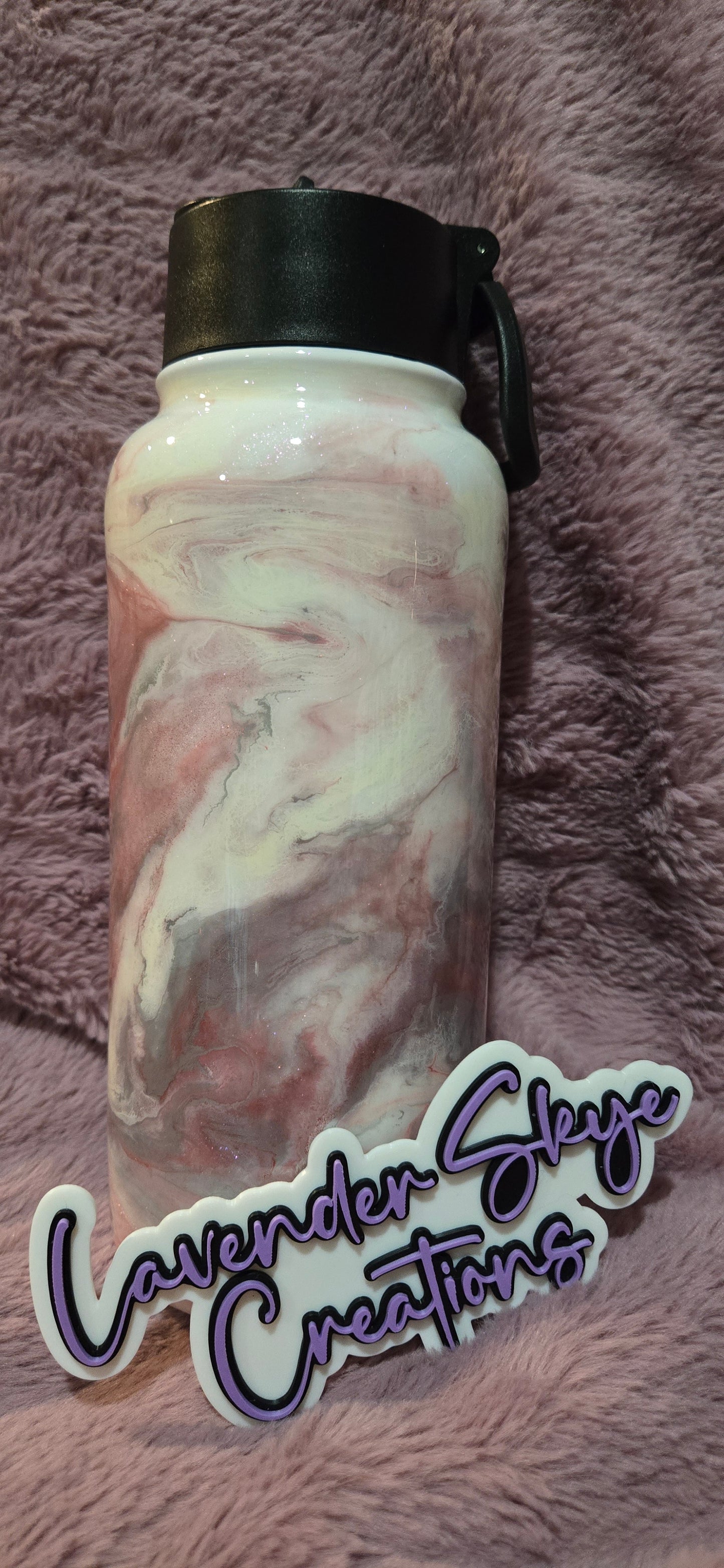 32oz Hydro {Cranberry Marble}