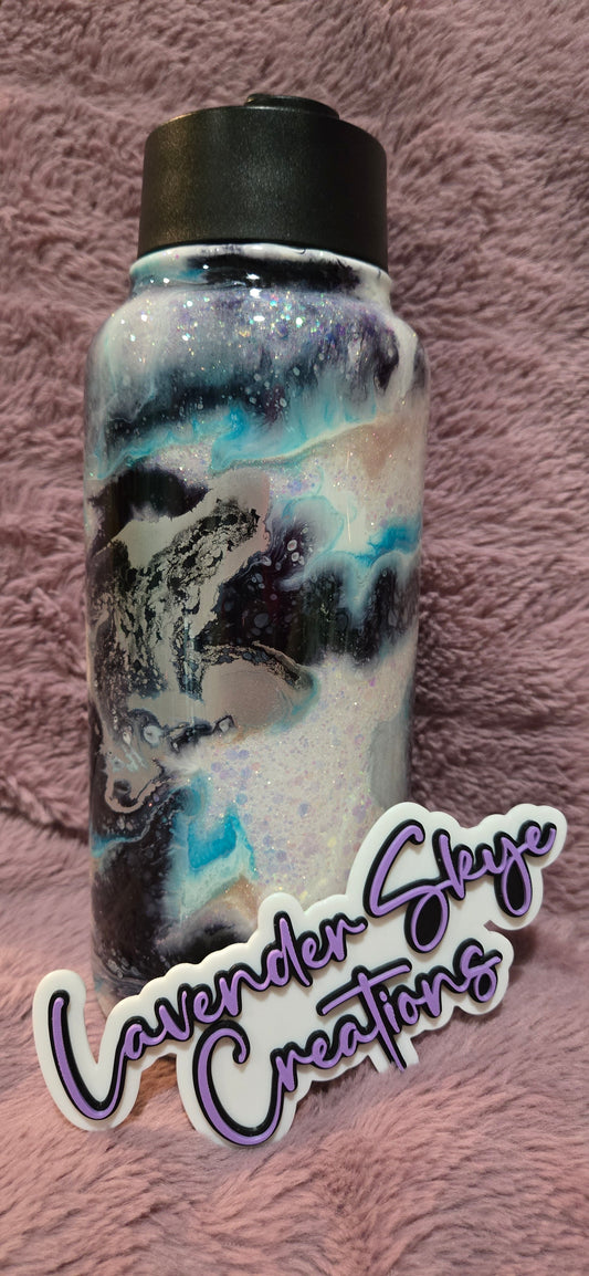 RTS 32oz Hydro {Galactic Ink Swirl w/ Glow}
