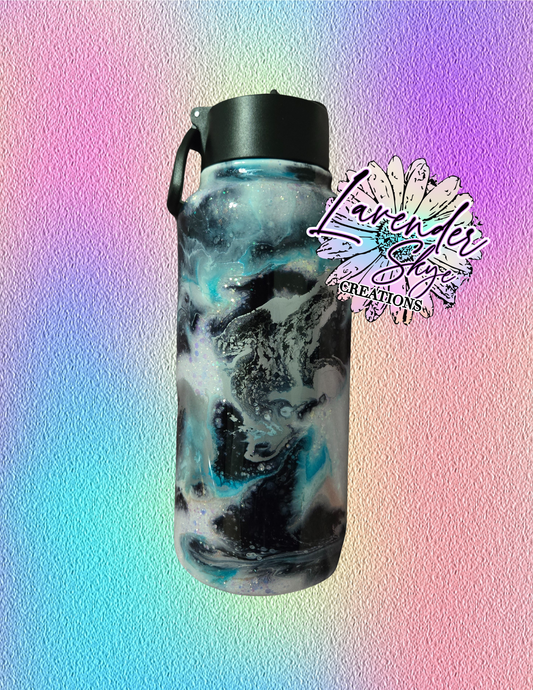 RTS 32oz Hydro {Galactic Ink Swirl w/ Glow}