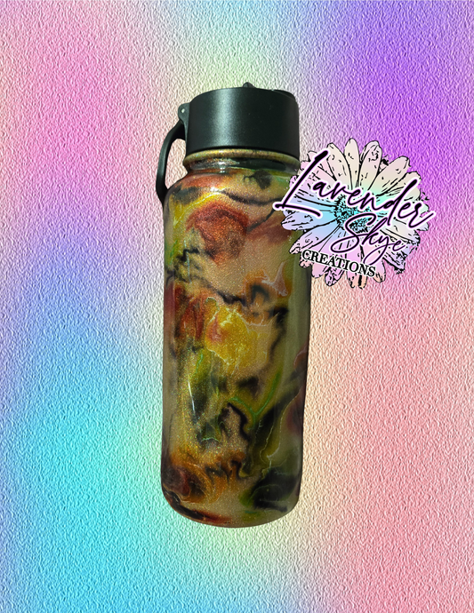 RTS 32oz Hydro {Red/Yellow/Green Ink Swirl}