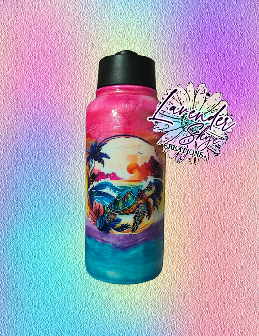 RTS 32oz Hydro {Turtle Sunset w/ Glow}