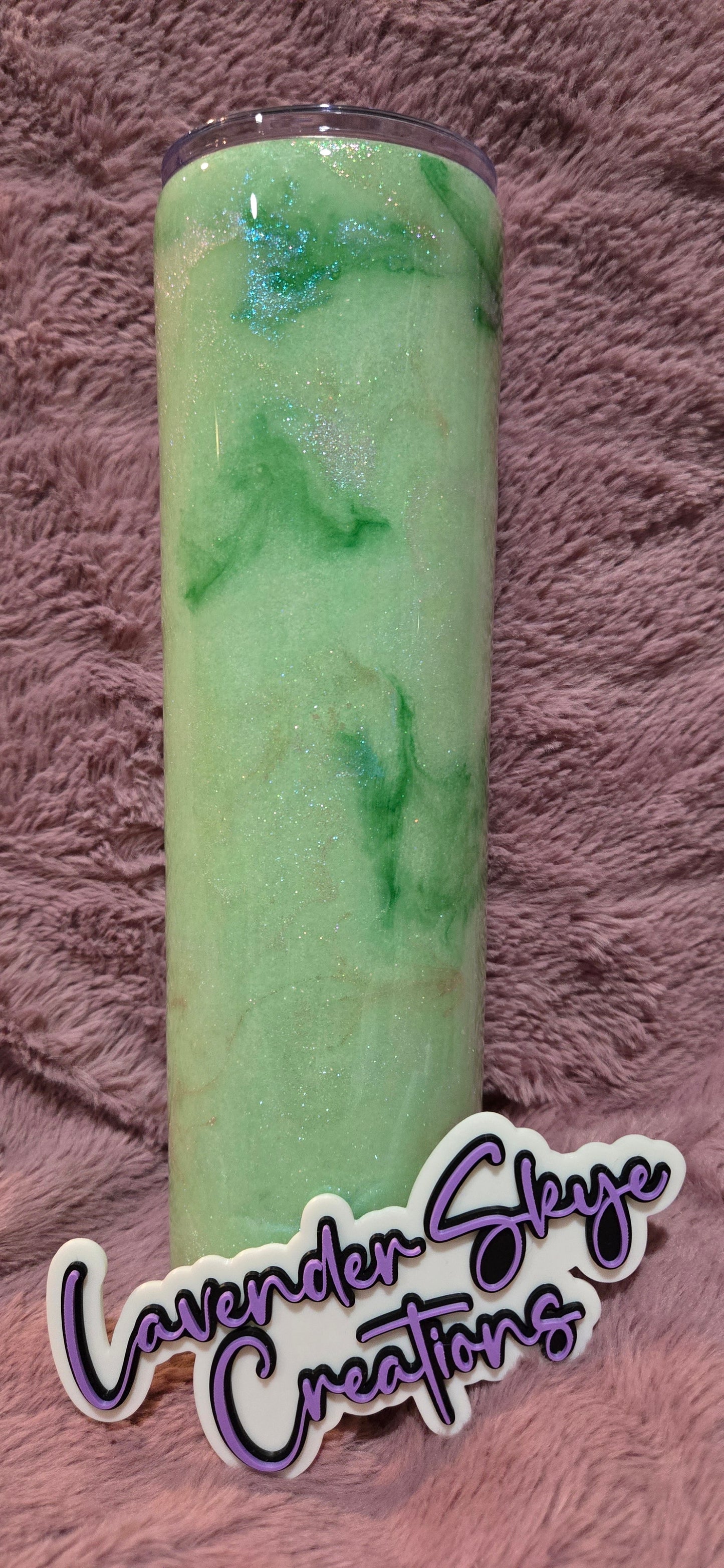 32oz Hydrofit {Green Ink Swirl w/ Glow}