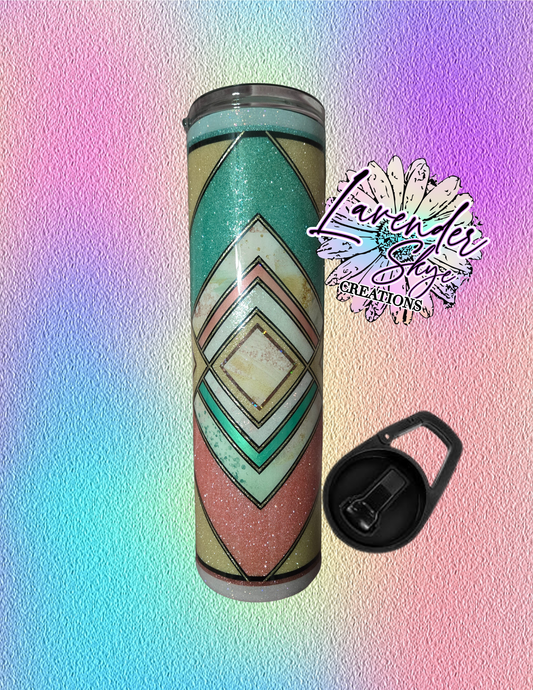 RTS 35oz Duo {Green/Pink Inward Arrows}