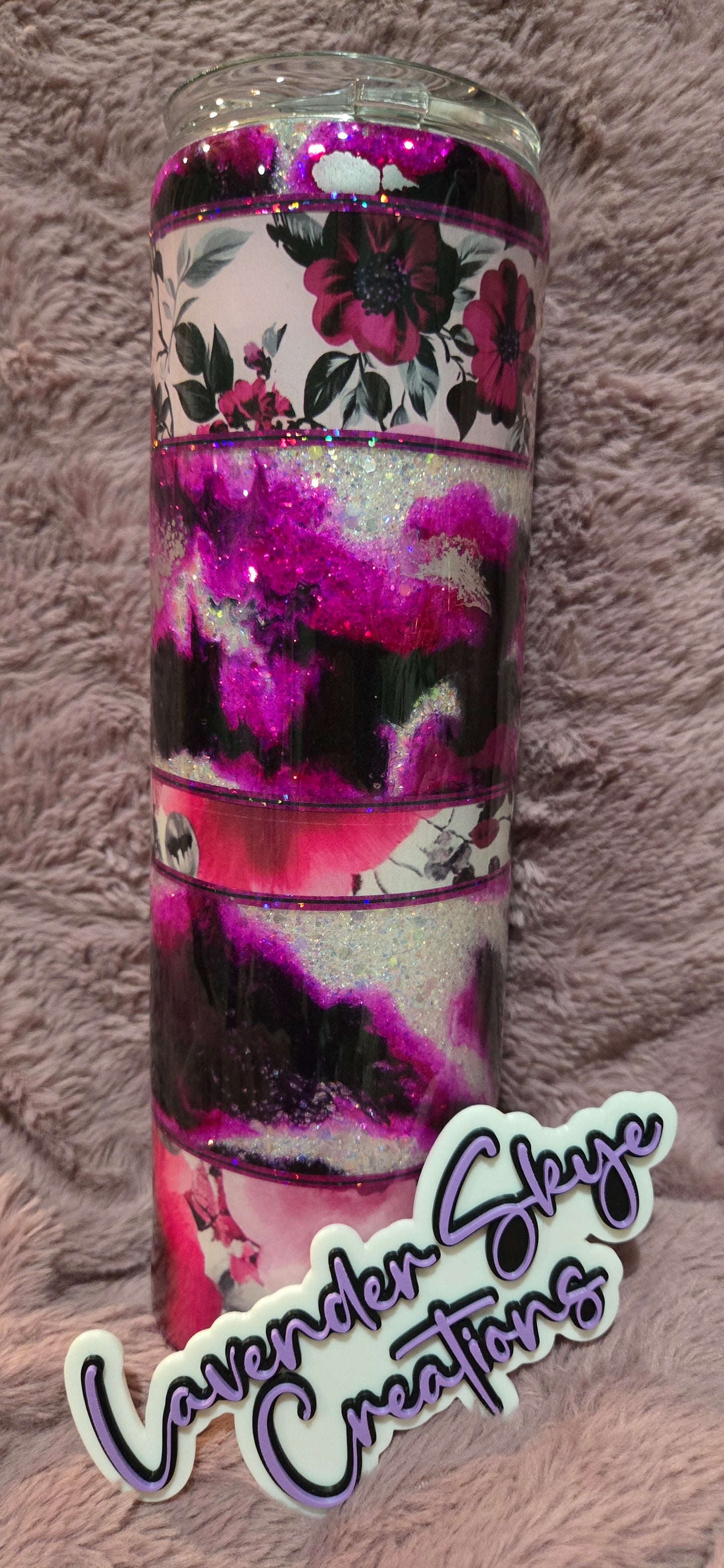 RTS 35oz Duo {Hot Pink Vinyl Ink Swirl}