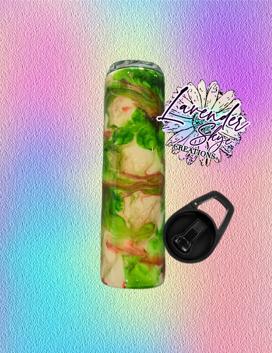 RTS 35oz Duo {Red/Green Ink Swirl w/ Glow}
