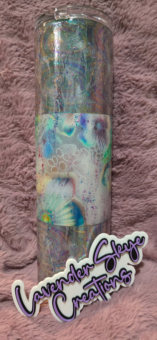 RTS 35oz Duo {Swirly Flowers w/ Glow}