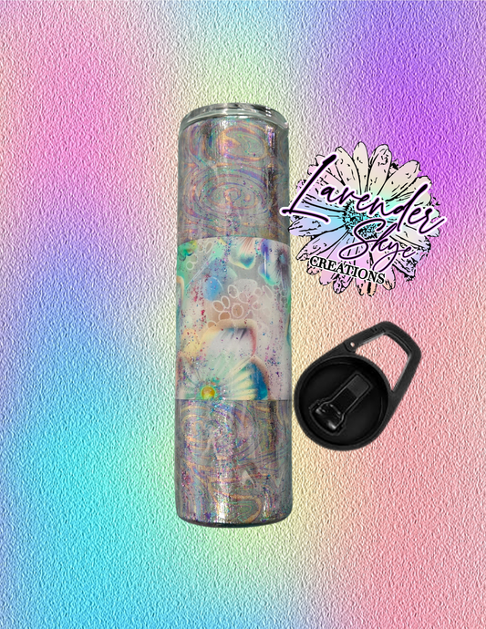 RTS 35oz Duo {Swirly Flowers w/ Glow}