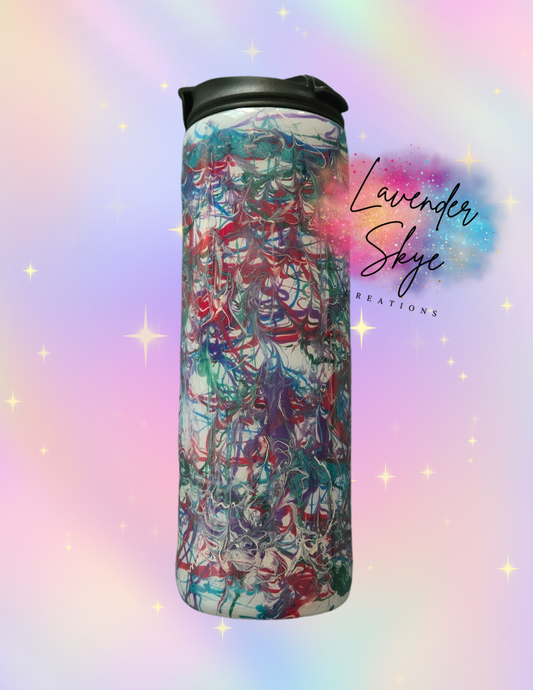 RTS 18oz Dual Flip {Jeweltone Pigment Splatter w/ Glow}